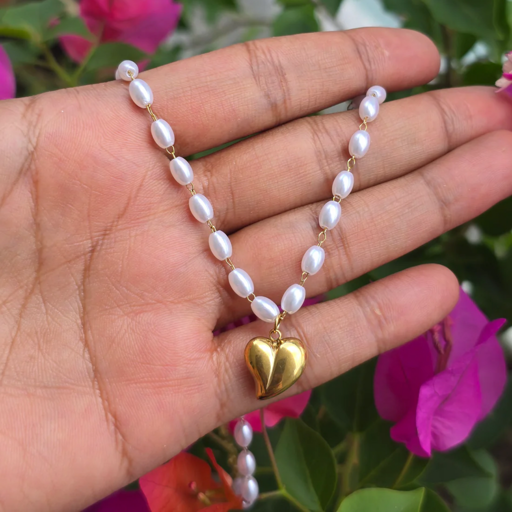 Pearl Heart Necklace