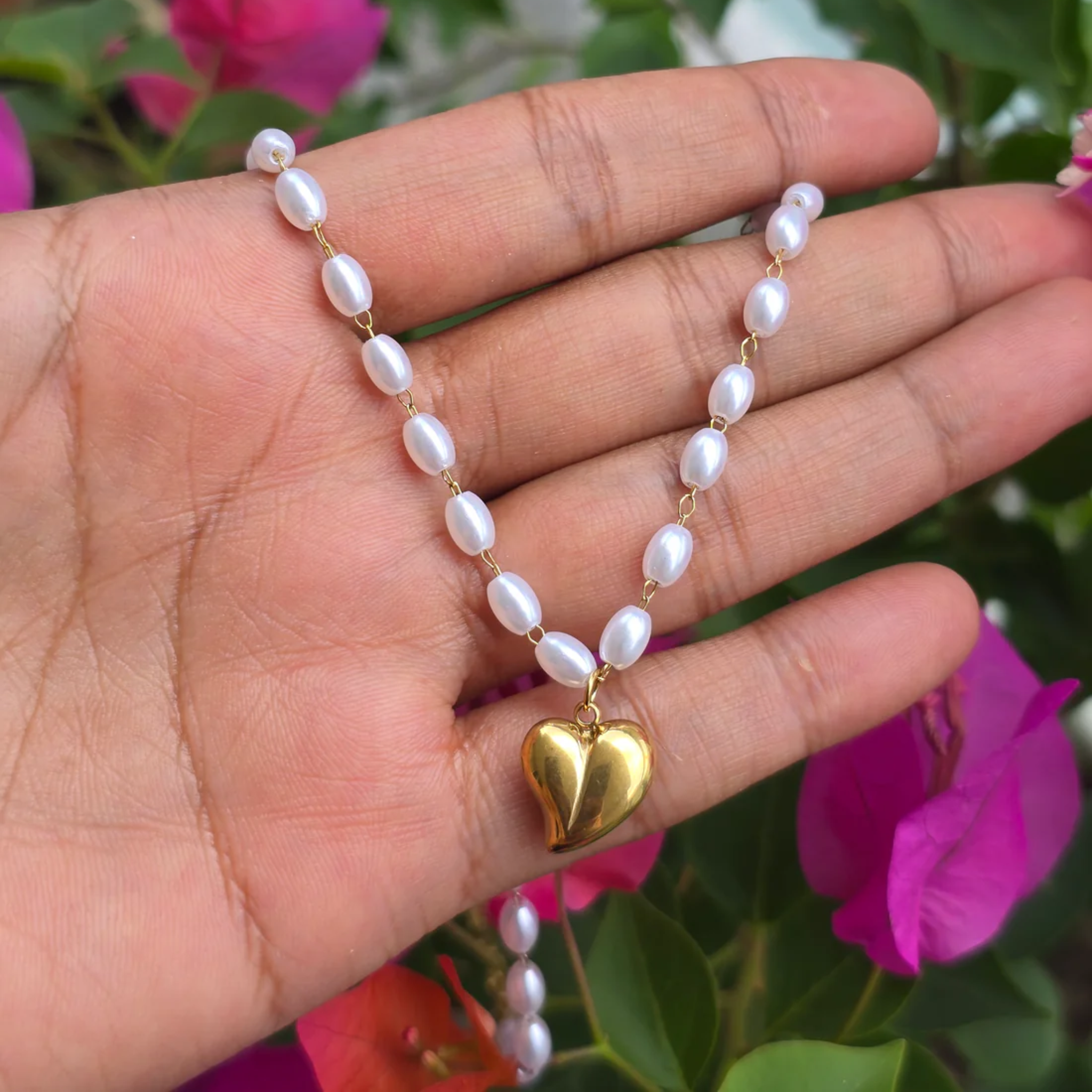 Pearl Heart Necklace