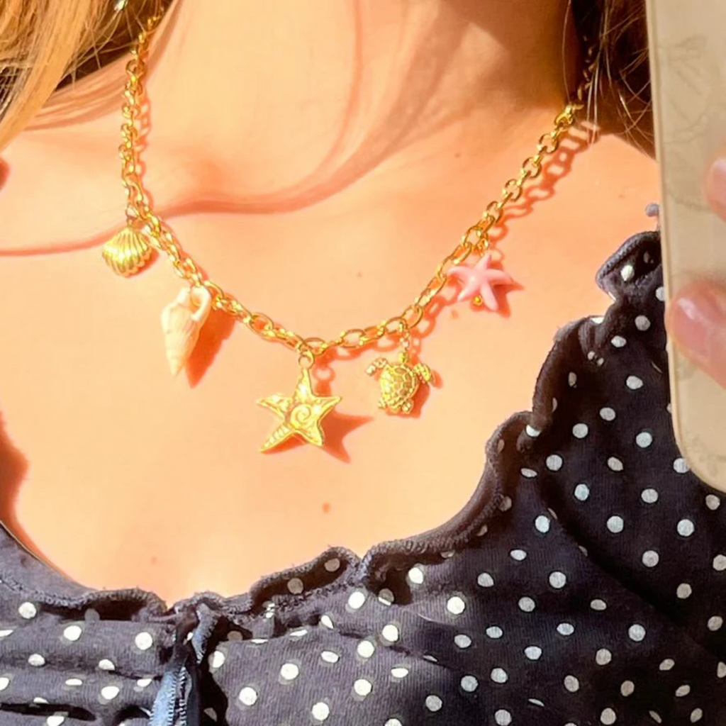 Ocean Charm Gold Necklace