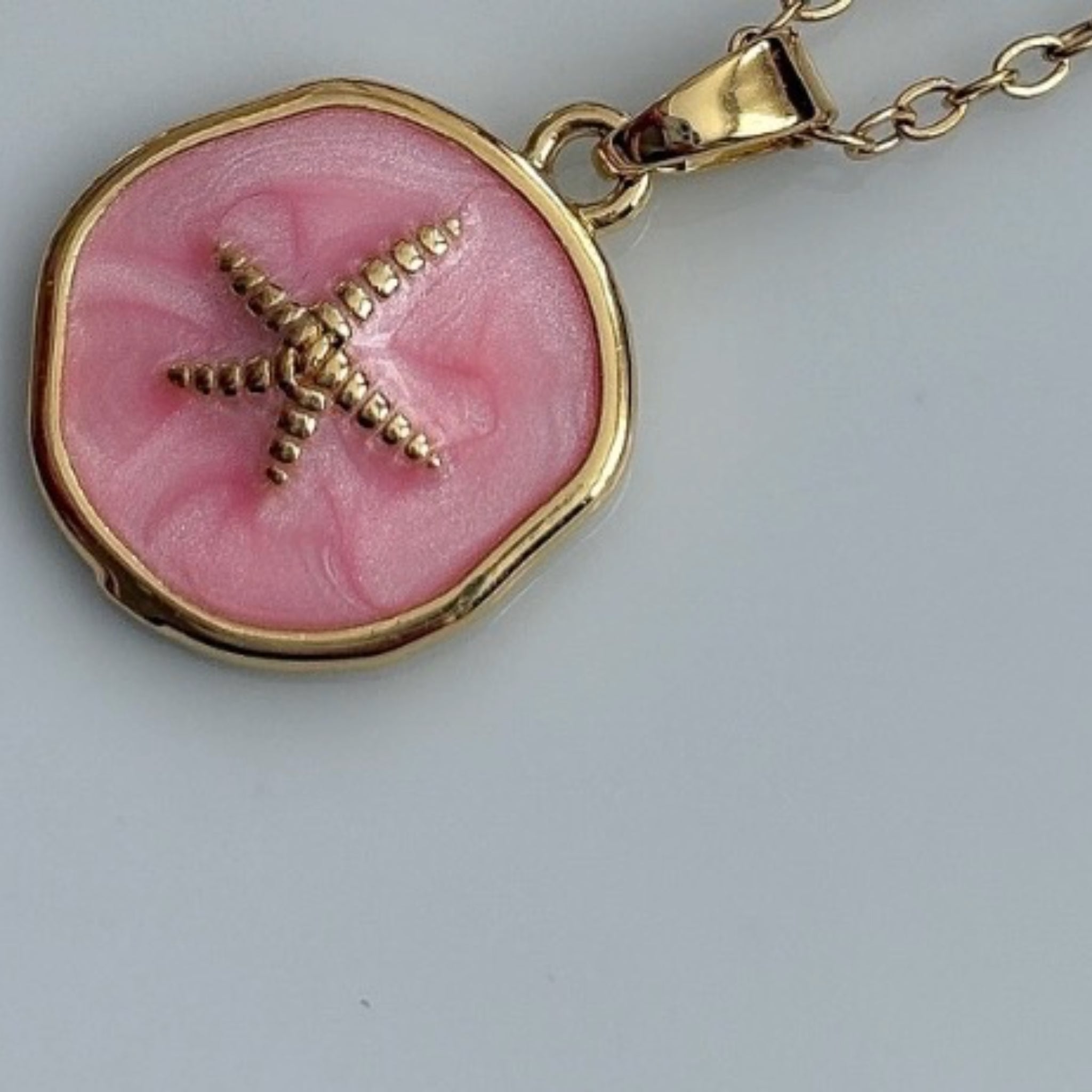 Pink Starfish Pendant Necklace