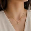 Teardrop Gold Pendant Necklace