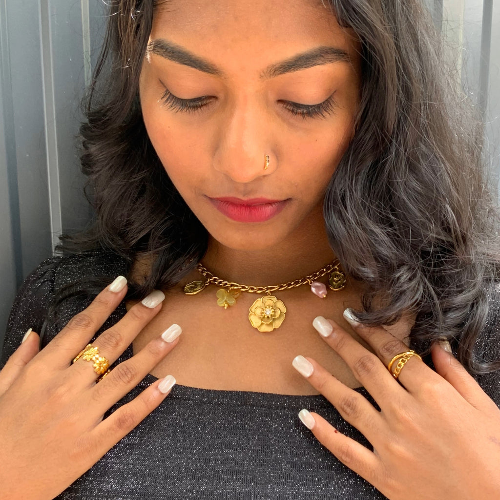 Floral Charm Necklace