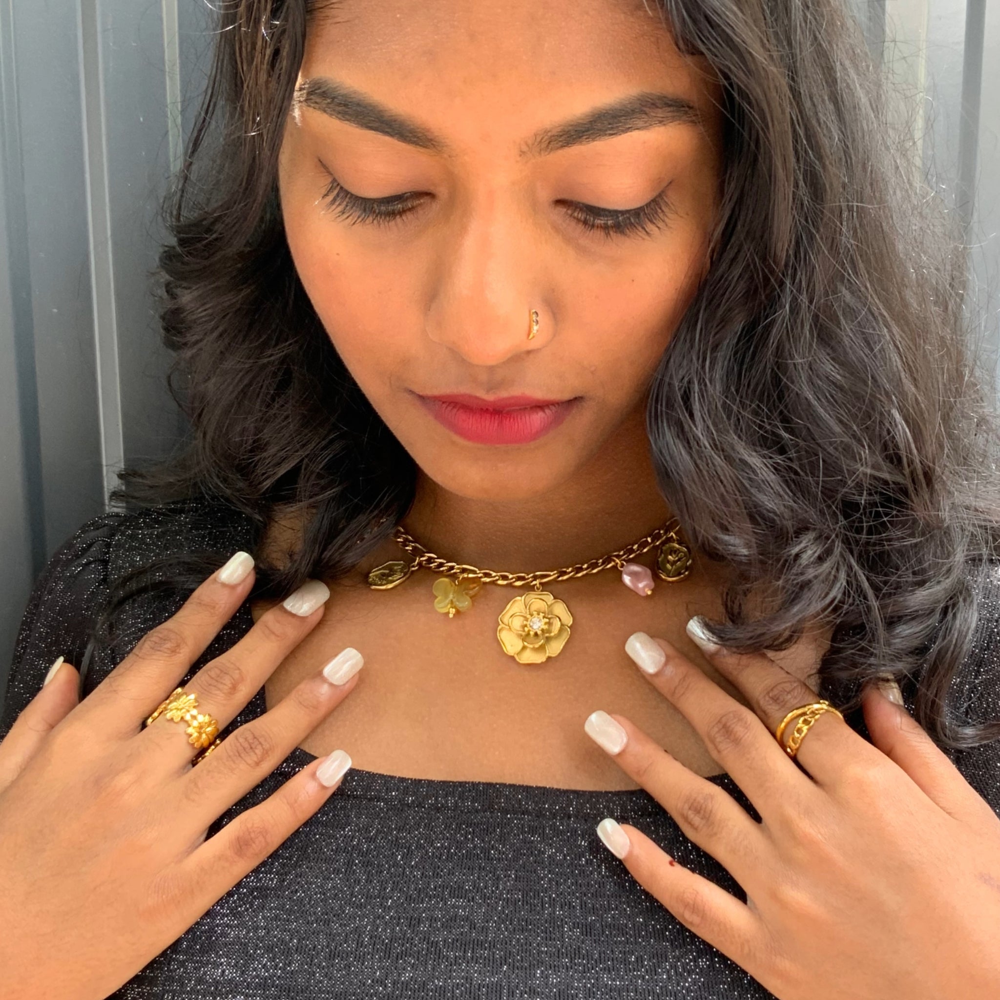 Floral Charm Necklace