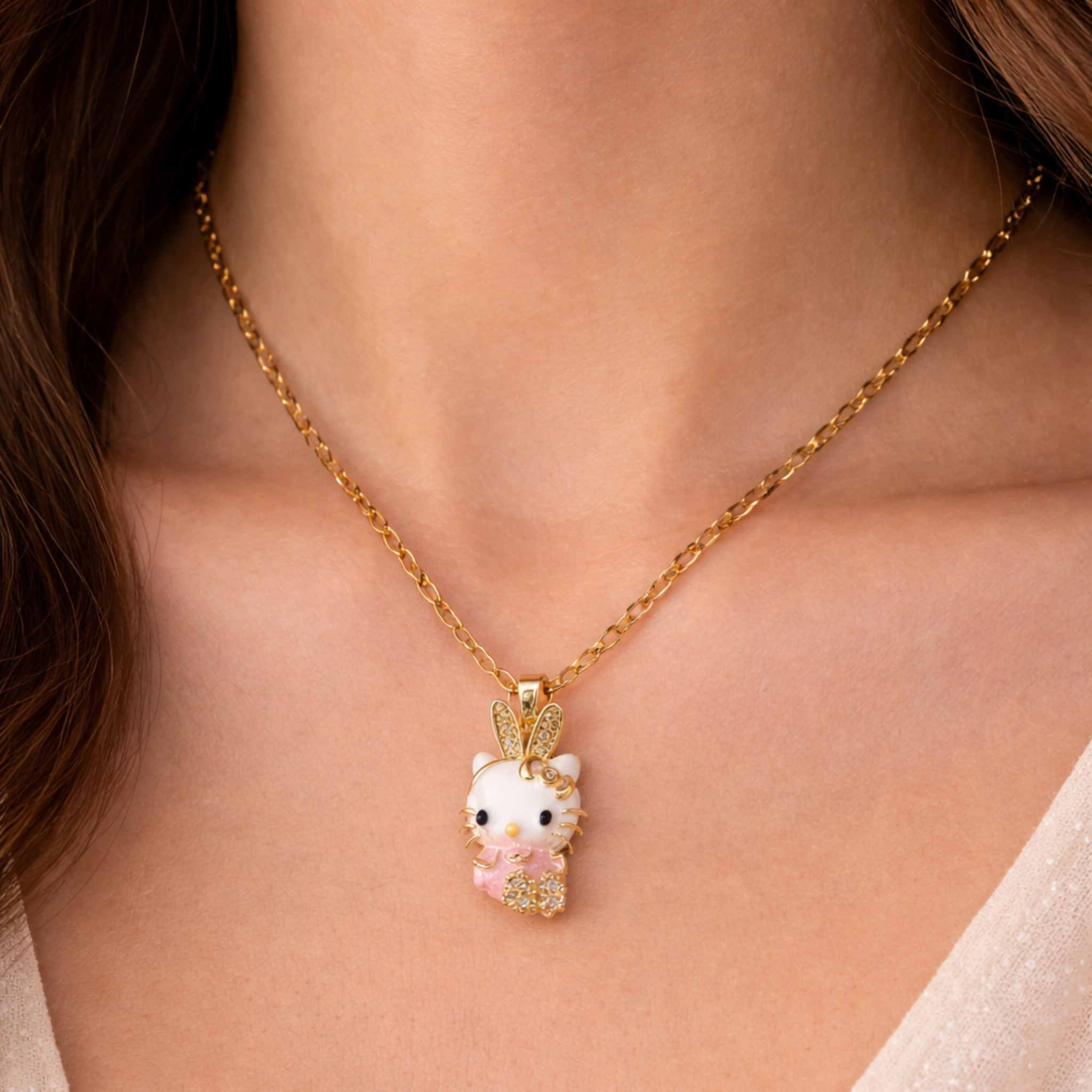 Cute Bunny Charm Necklace