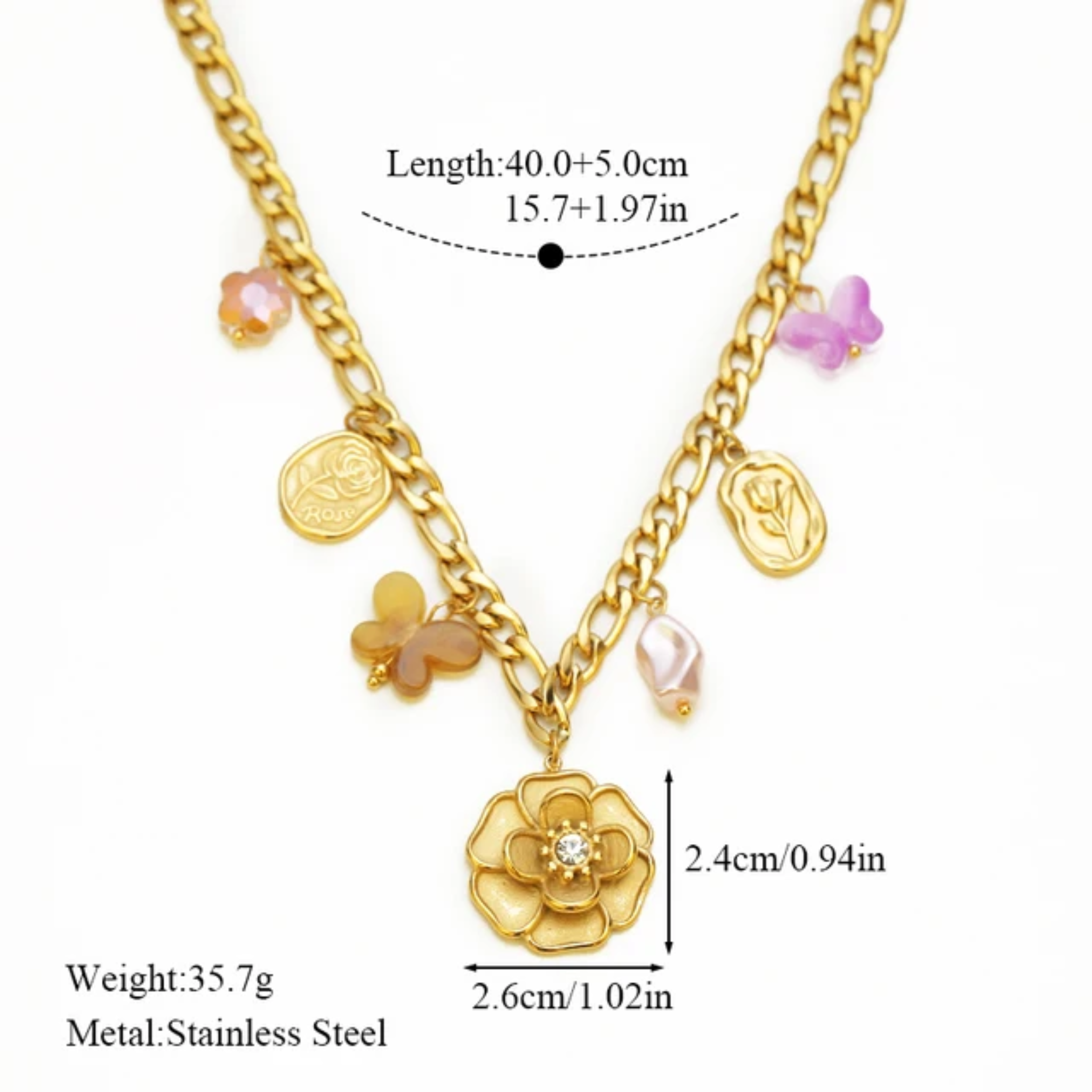 Floral Charm Necklace