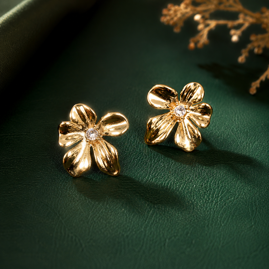 Bloom Radiance Floral Stud Earrings