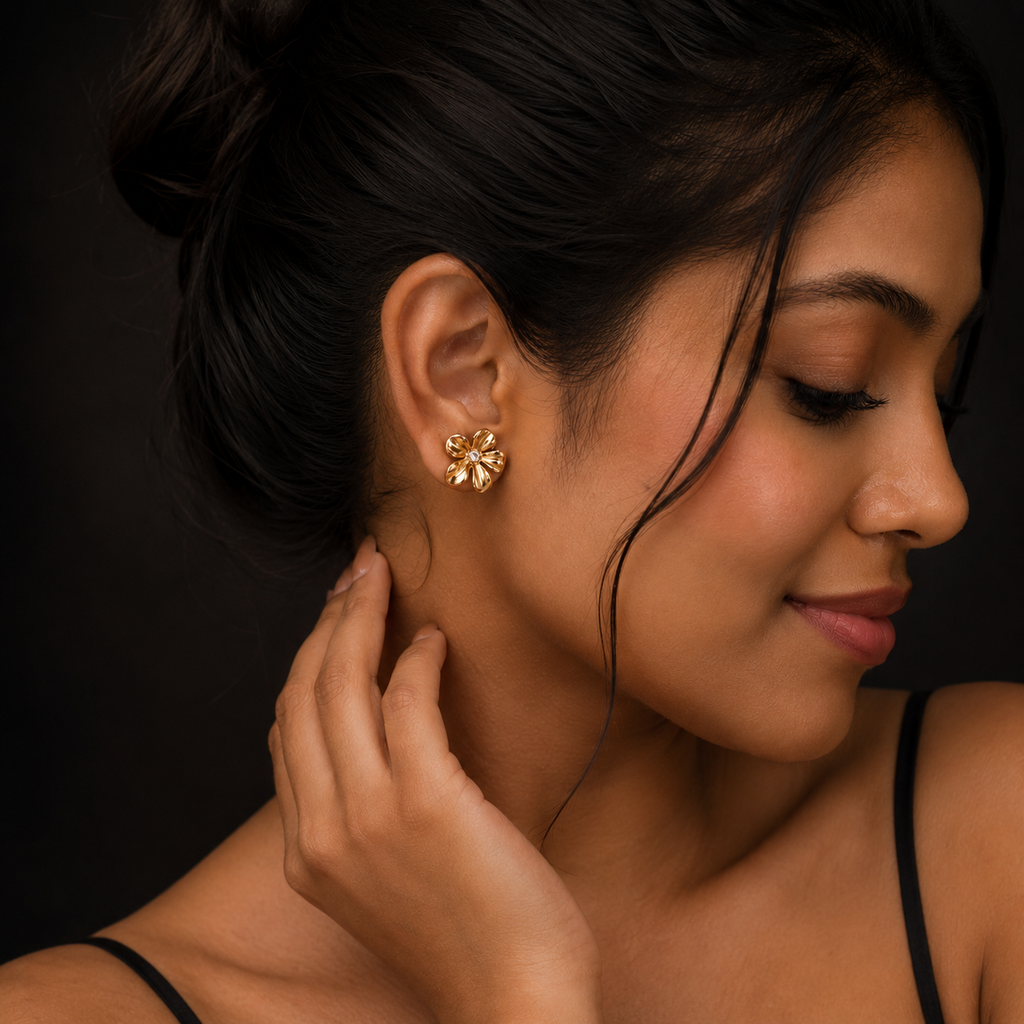 Bloom Radiance Floral Stud Earrings