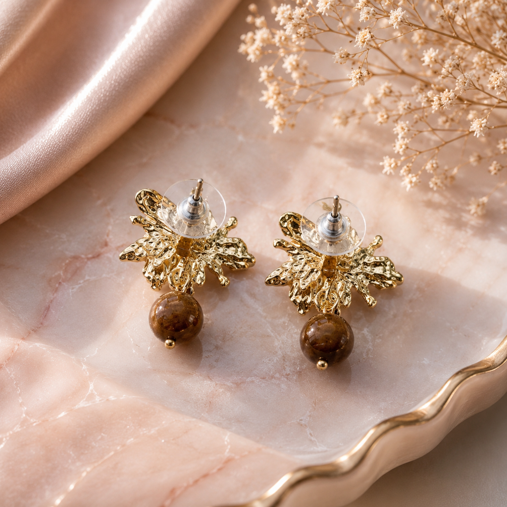 Vintage Pearl Bloom Drop Earrings