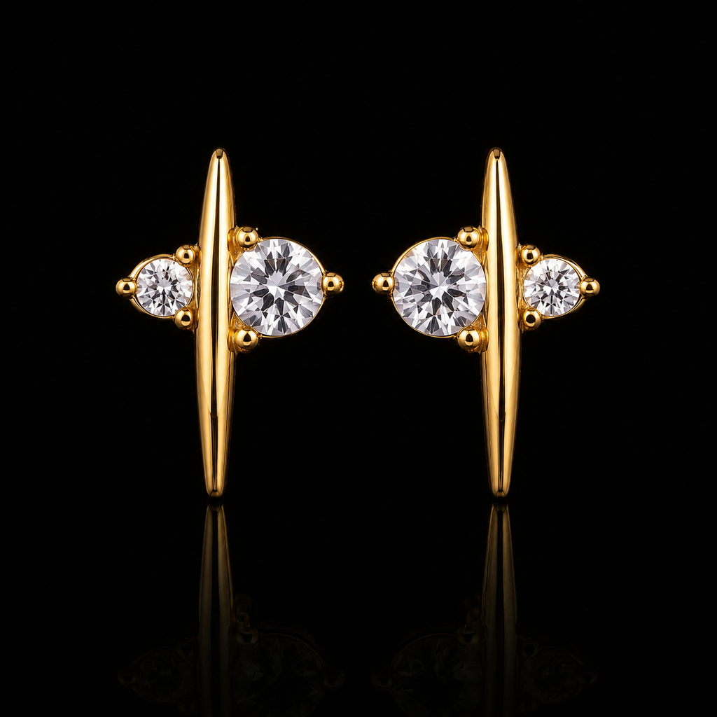 Celestial Spark Stud Earrings