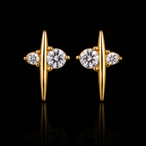 Celestial Spark Stud Earrings