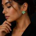 Mint Bloom Stud Earrings