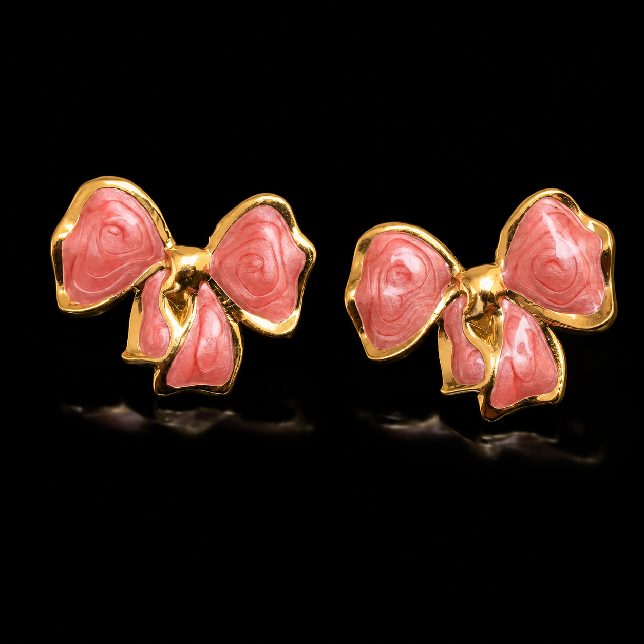 Rosette Bow Stud Earrings