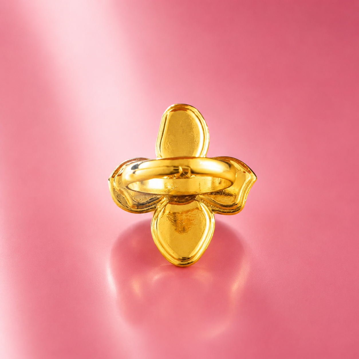 Blush Bloom Flower Adjustable Ring