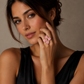 Blush Bloom Flower Adjustable Ring